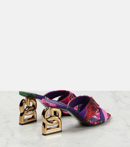 Dolce&Gabbana Floral jacquard mules