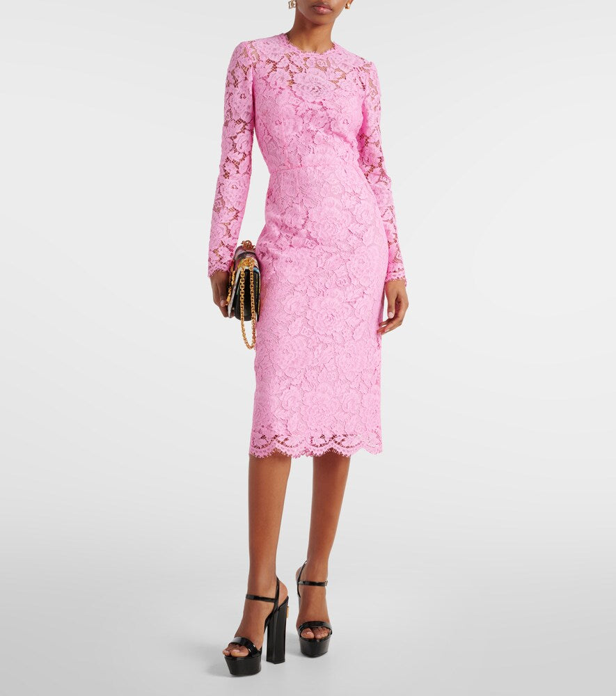 Dolce&Gabbana Floral lace midi dress