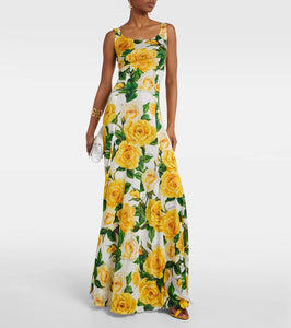 Dolce&Gabbana Floral pleated maxi dress