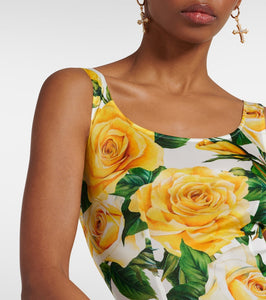 Dolce&Gabbana Floral pleated maxi dress