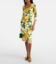 Dolce&Gabbana Floral silk-blend midi dress