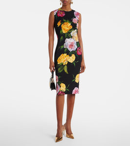 Dolce&Gabbana Floral silk-blend midi dress