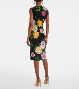 Dolce&Gabbana Floral silk-blend midi dress