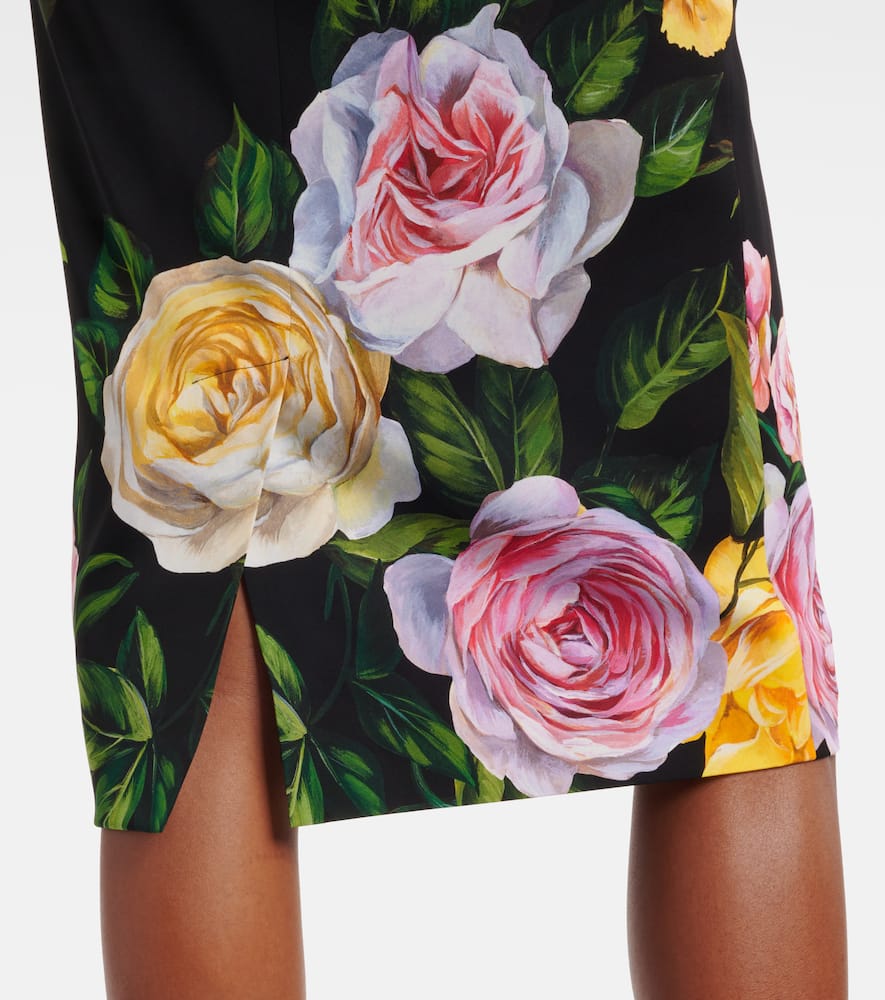 Dolce&Gabbana Floral silk-blend midi dress