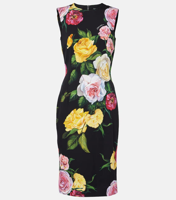 Dolce&Gabbana Floral silk-blend midi dress