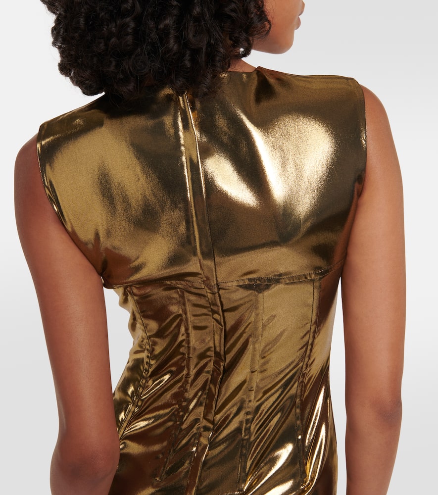 Dolce&Gabbana Foiled satin maxi dress