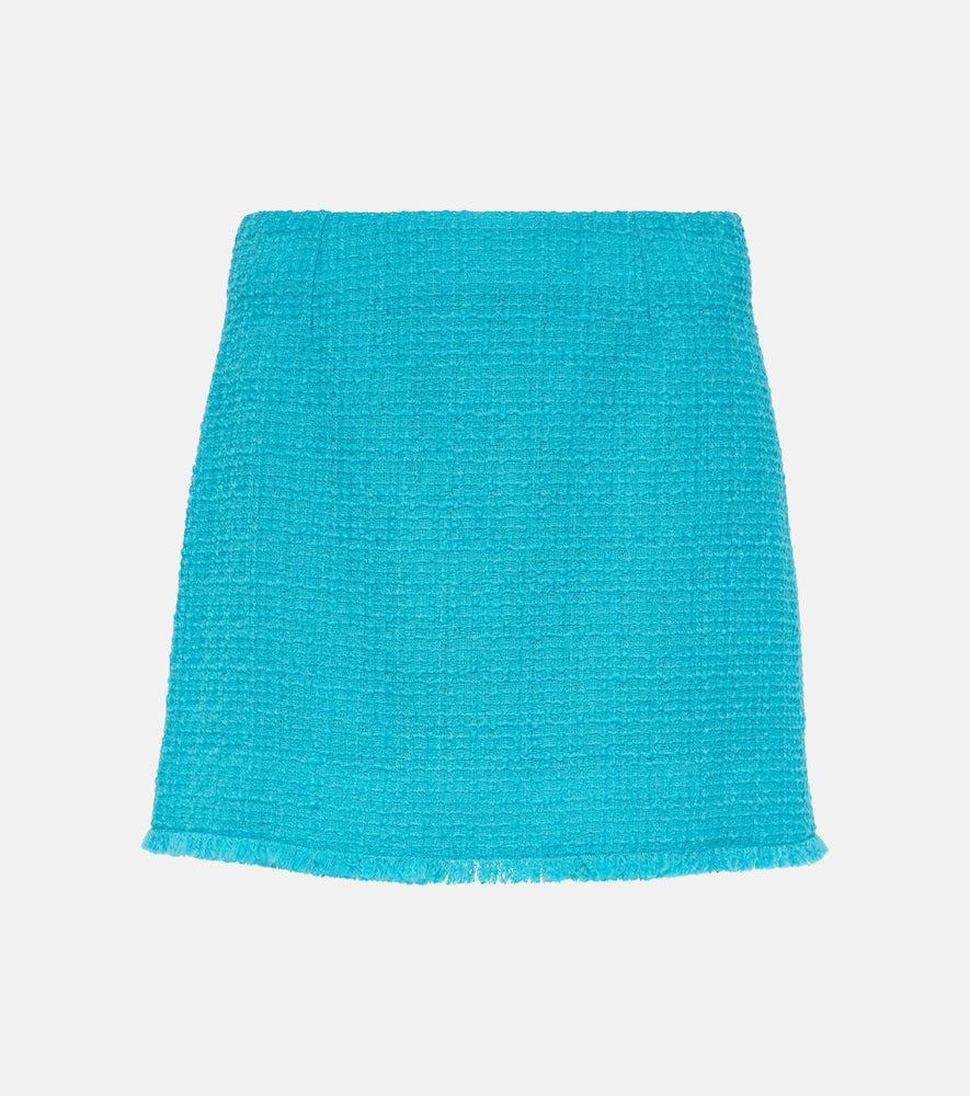 Dolce&Gabbana Fringed wool-blend tweed miniskirt - Dolce&Gabbana 流苏羊毛混纺粗花呢迷你裙