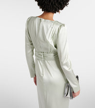 Dolce&Gabbana Gathered front-slit silk-blend gown