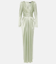Dolce&Gabbana Gathered front-slit silk-blend gown. Dolce&Gabbana 褶皱前开衩真丝混纺礼服