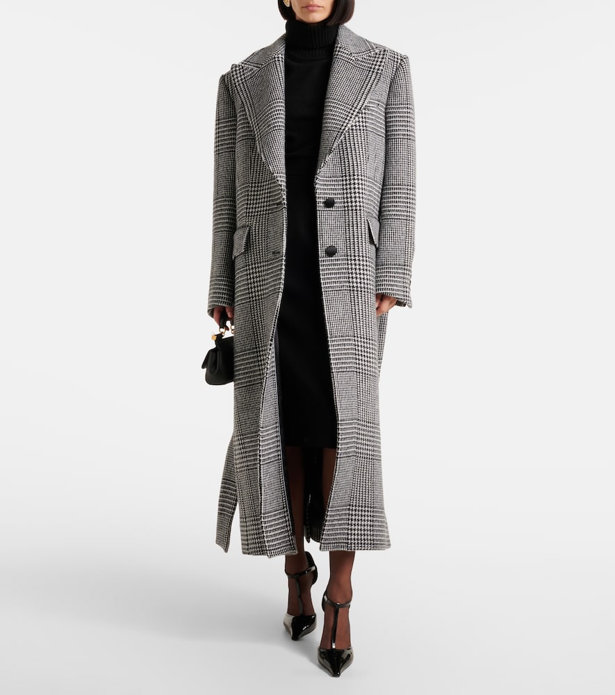 Dolce&Gabbana Houndstooth wool-blend coat