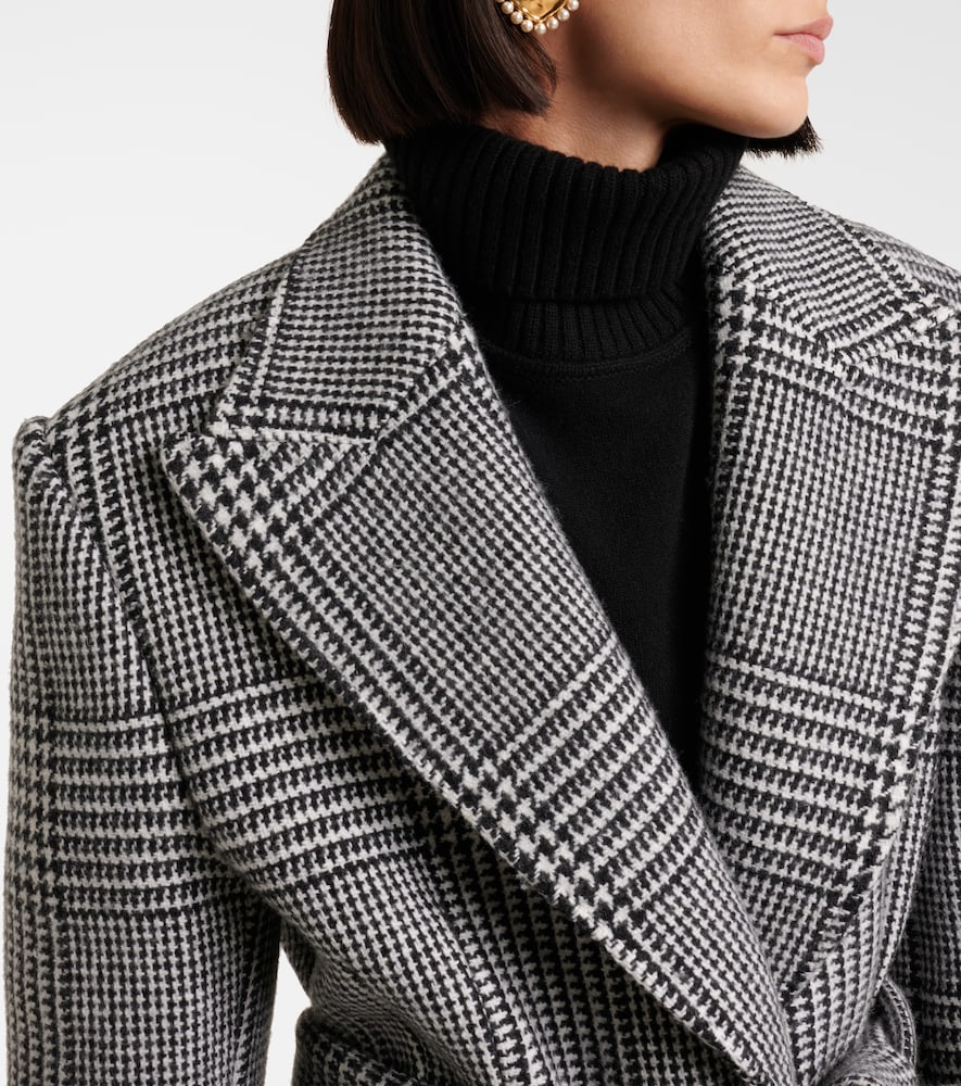 Dolce&Gabbana Houndstooth wool-blend coat