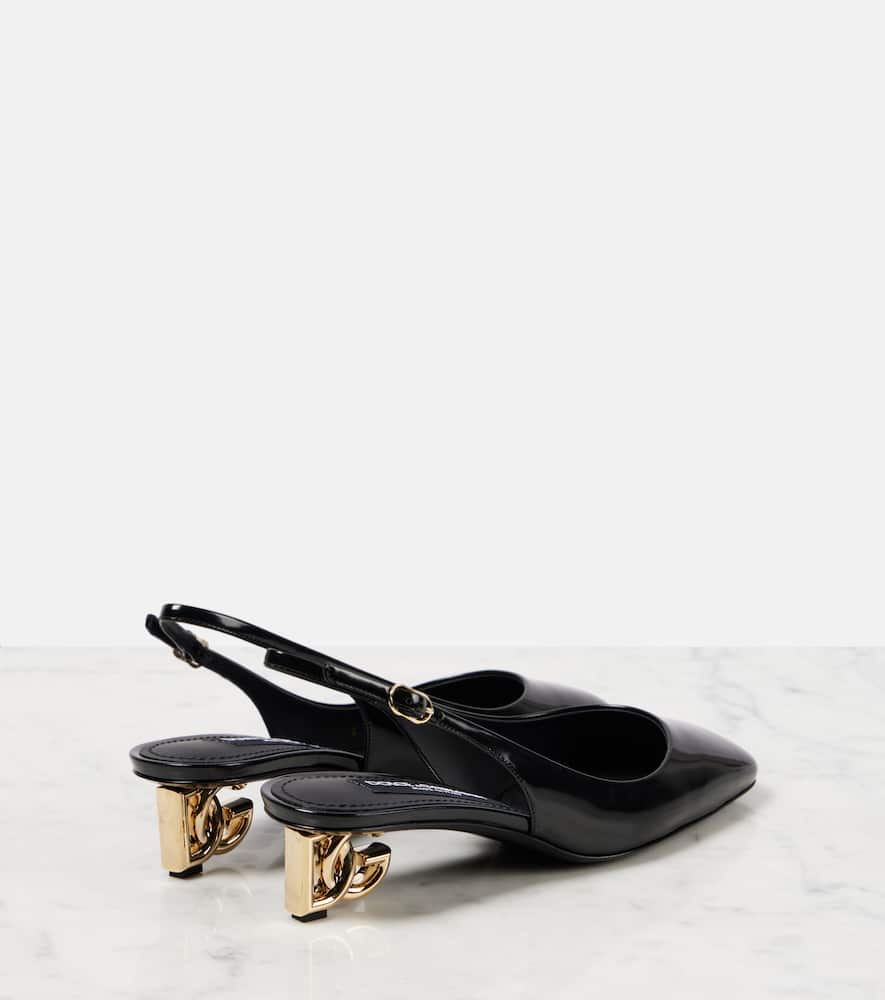 Dolce&Gabbana Jackie DG 40 patent leather slingback pumps