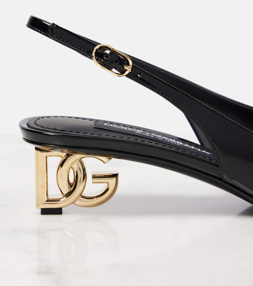 Dolce&Gabbana Jackie DG 40 patent leather slingback pumps