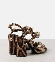 Dolce&Gabbana Keira 105 leopard-print satin sandals