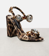 Dolce&Gabbana Keira 105 leopard-print satin sandals