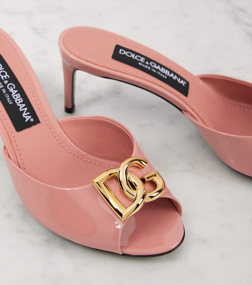 Dolce&Gabbana Keira DG 60 patent leather mules