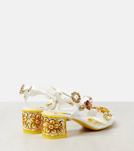 Dolce&Gabbana Keira embellished patent leather sandals