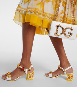 Dolce&Gabbana Keira embellished patent leather sandals