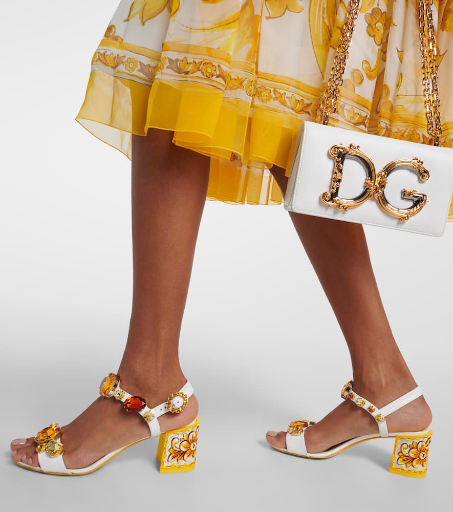 Dolce&Gabbana Keira embellished patent leather sandals