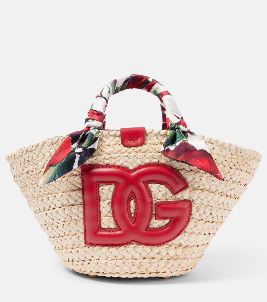 Dolce&Gabbana Kendra Small raffia basket bag. Shop Dolce&Gabbana Top-Handle Bags for women now.