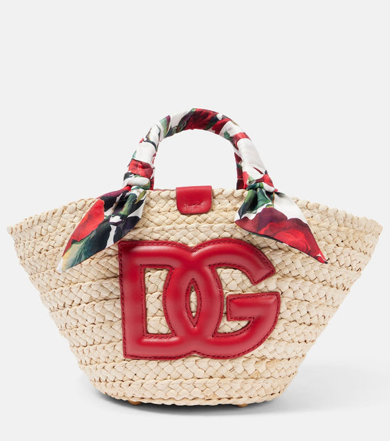 Dolce&Gabbana Kendra Small raffia basket bag. Shop Dolce&Gabbana Top-Handle Bags for women now.