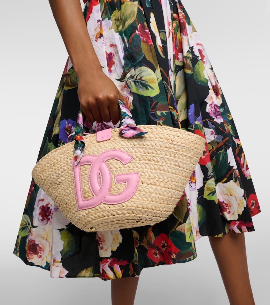 Dolce&Gabbana Kendra Small straw basket bag