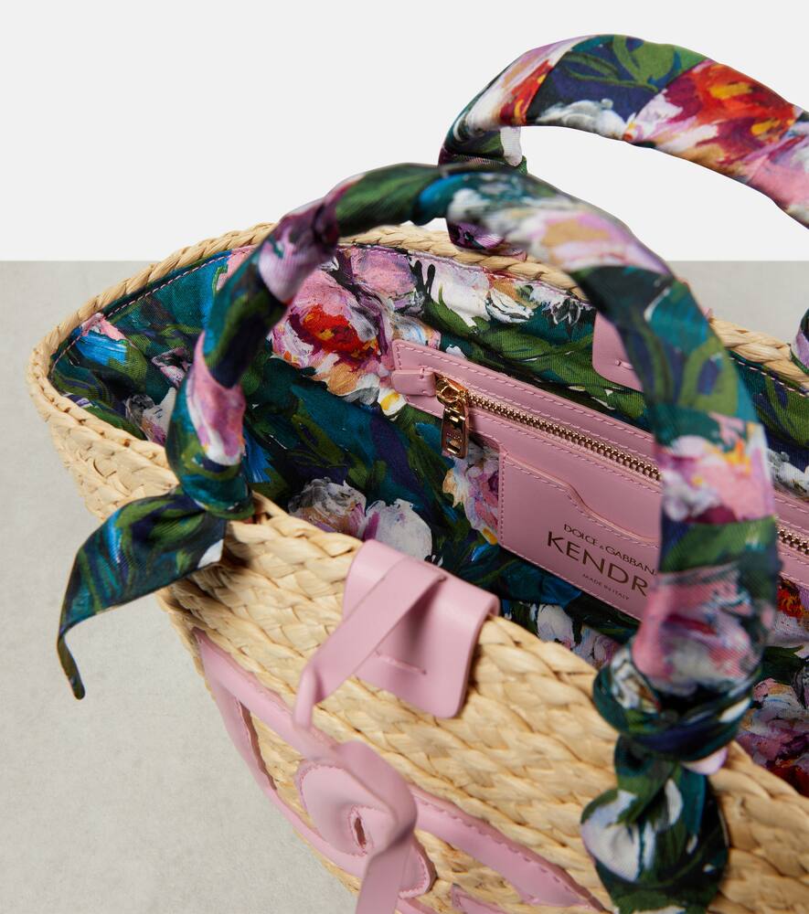 Dolce&Gabbana Kendra Small straw basket bag