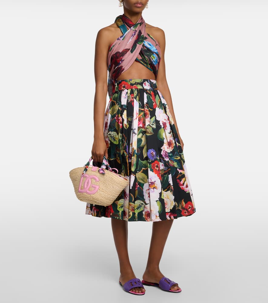 Dolce&Gabbana Kendra Small straw basket bag