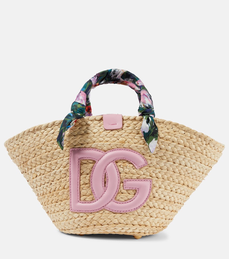 Dolce&Gabbana Kendra Small straw basket bag