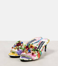 Dolce&Gabbana Kiera floral embellished brocade mules