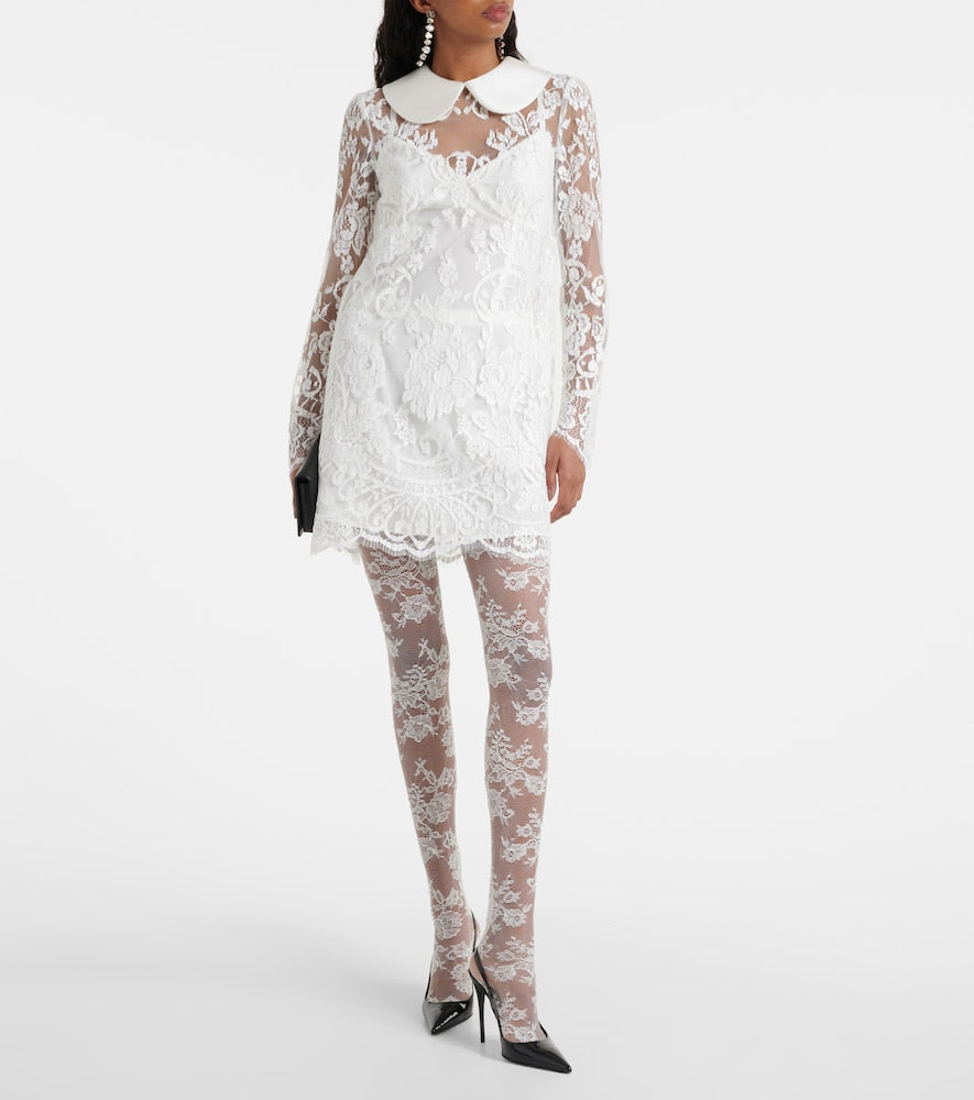 Dolce&Gabbana Lace and satin minidress