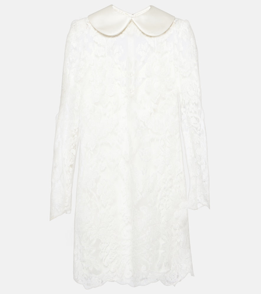 Dolce&Gabbana Lace and satin minidress. Dolce&Gabbana 蕾丝缎面迷你连衣裙