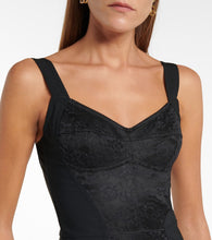 Dolce&Gabbana Lace-paneled bustier dress