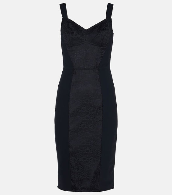 Dolce&Gabbana Lace-paneled bustier dress