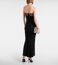Dolce&Gabbana Lace-trimmed bustier gown