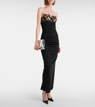 Dolce&Gabbana Lace-trimmed bustier gown