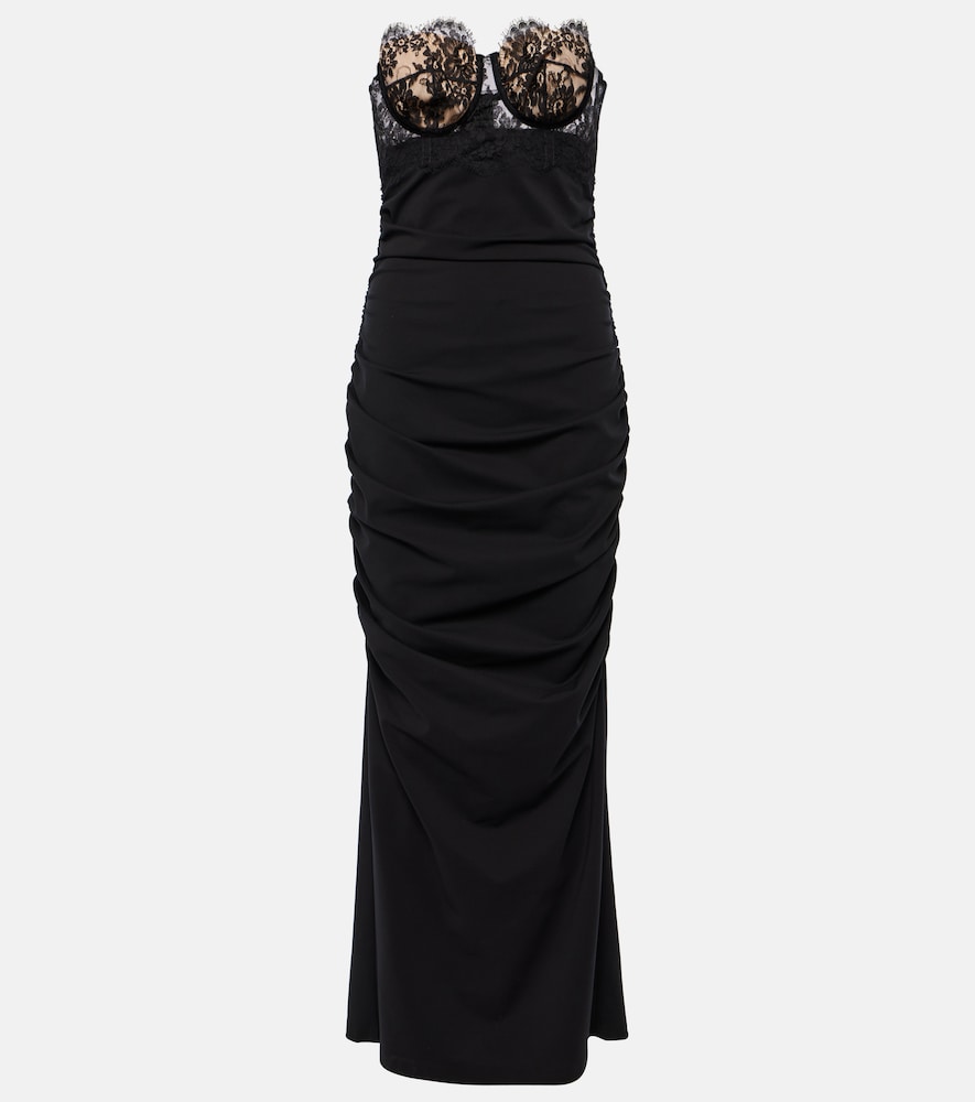 Dolce&Gabbana Lace-trimmed bustier gown. Dolce&Gabbana 蕾丝边饰抹胸礼服
