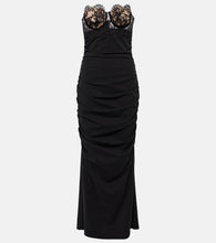 Dolce&Gabbana Lace-trimmed bustier gown. Dolce&Gabbana 蕾丝边饰抹胸礼服