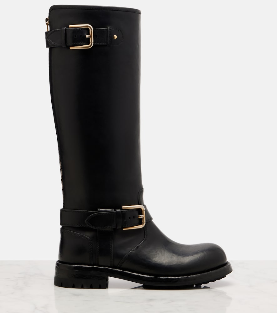 Dolce&Gabbana Leather biker boots