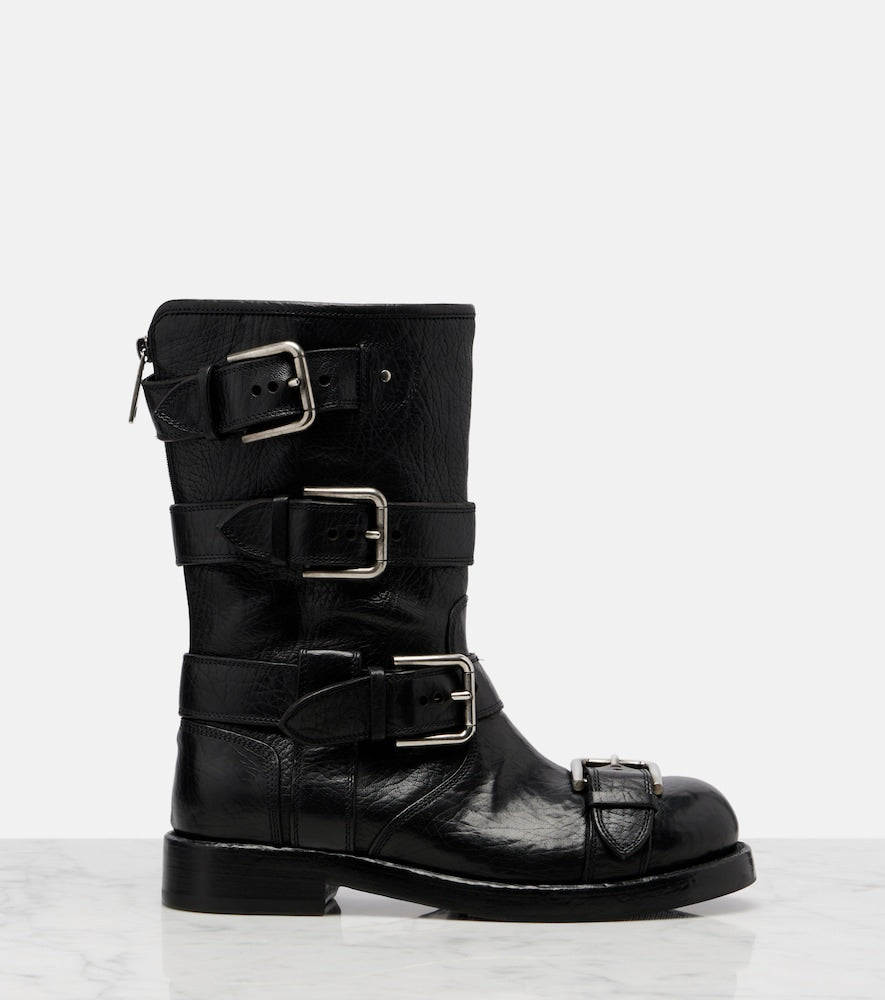 Dolce&Gabbana Leather biker boots