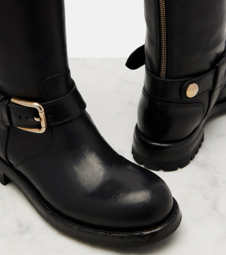 Dolce&Gabbana Leather biker boots