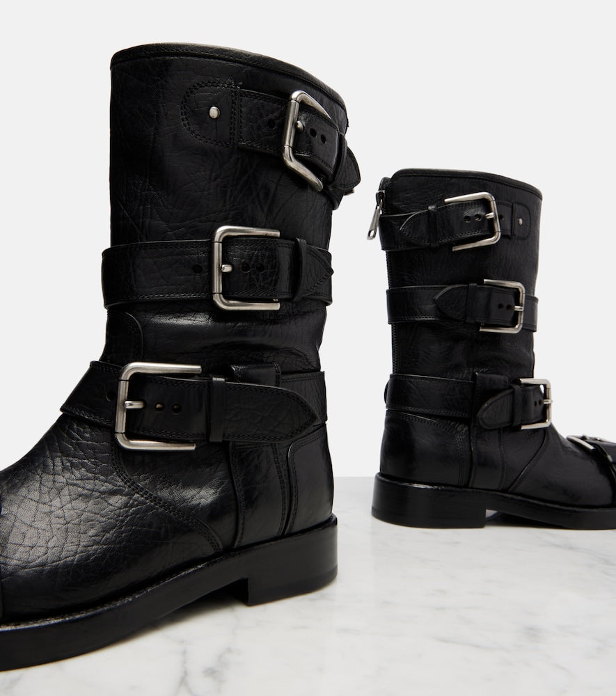 Dolce&Gabbana Leather biker boots