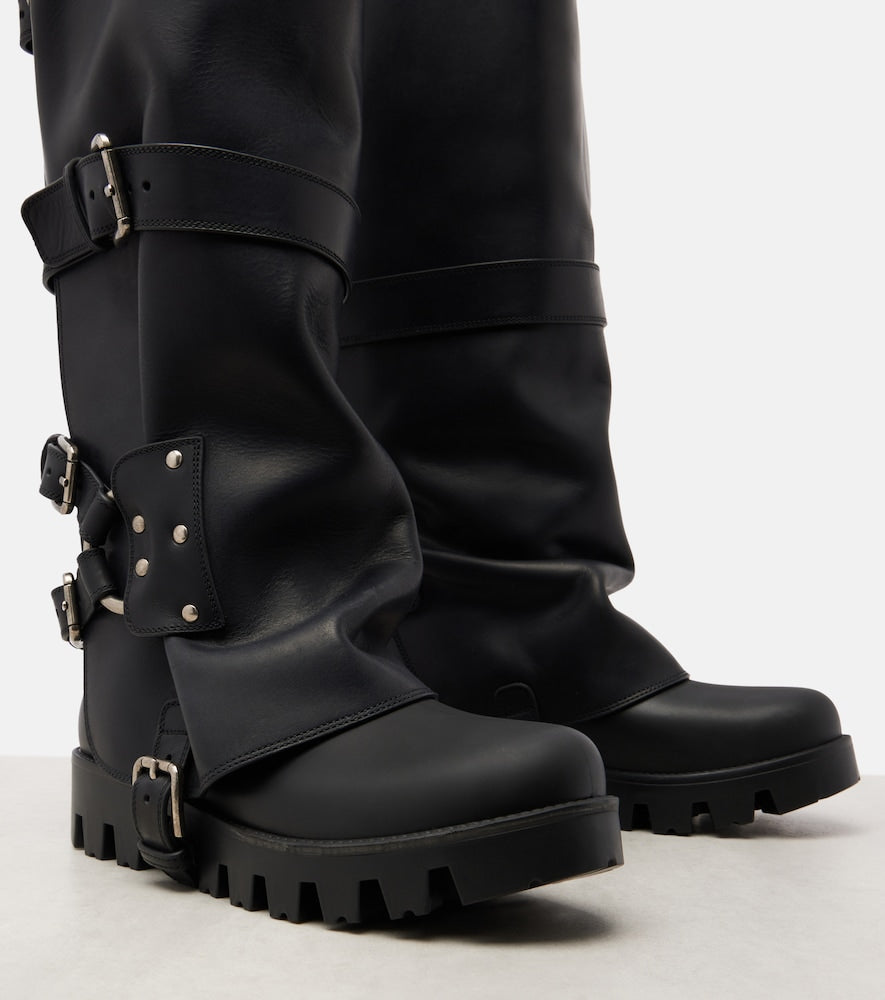 Dolce&Gabbana Leather biker boots