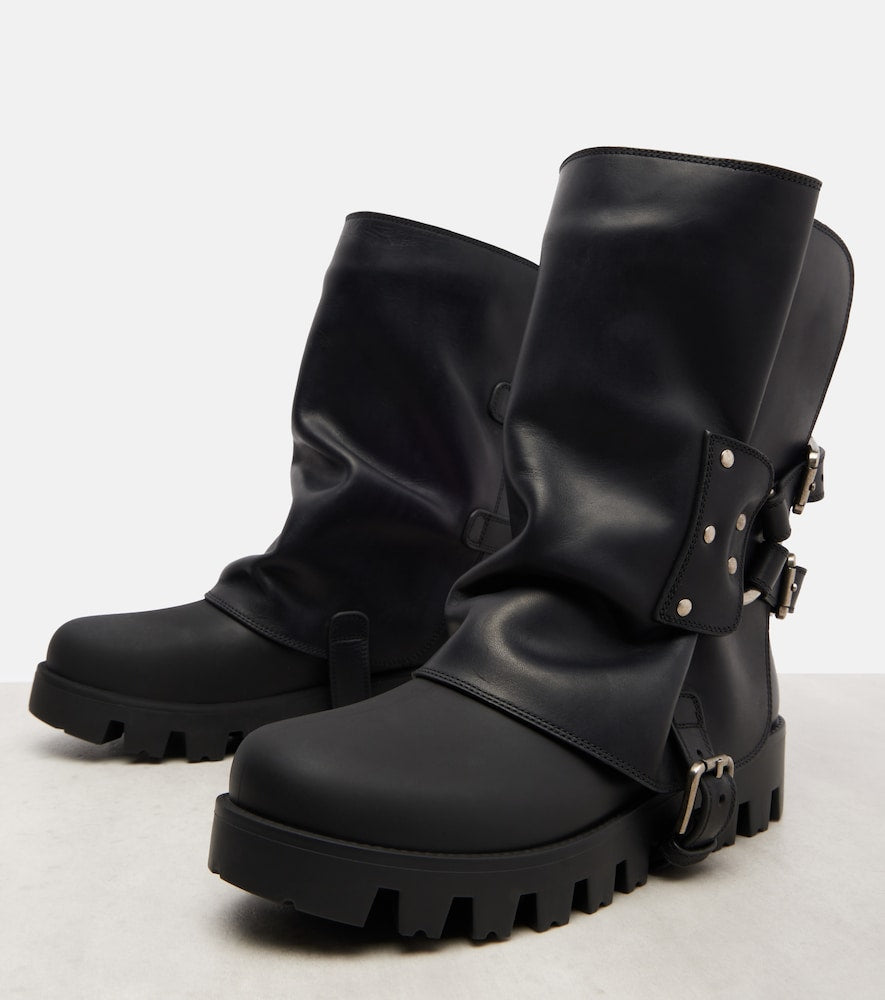 Dolce&Gabbana Leather biker boots