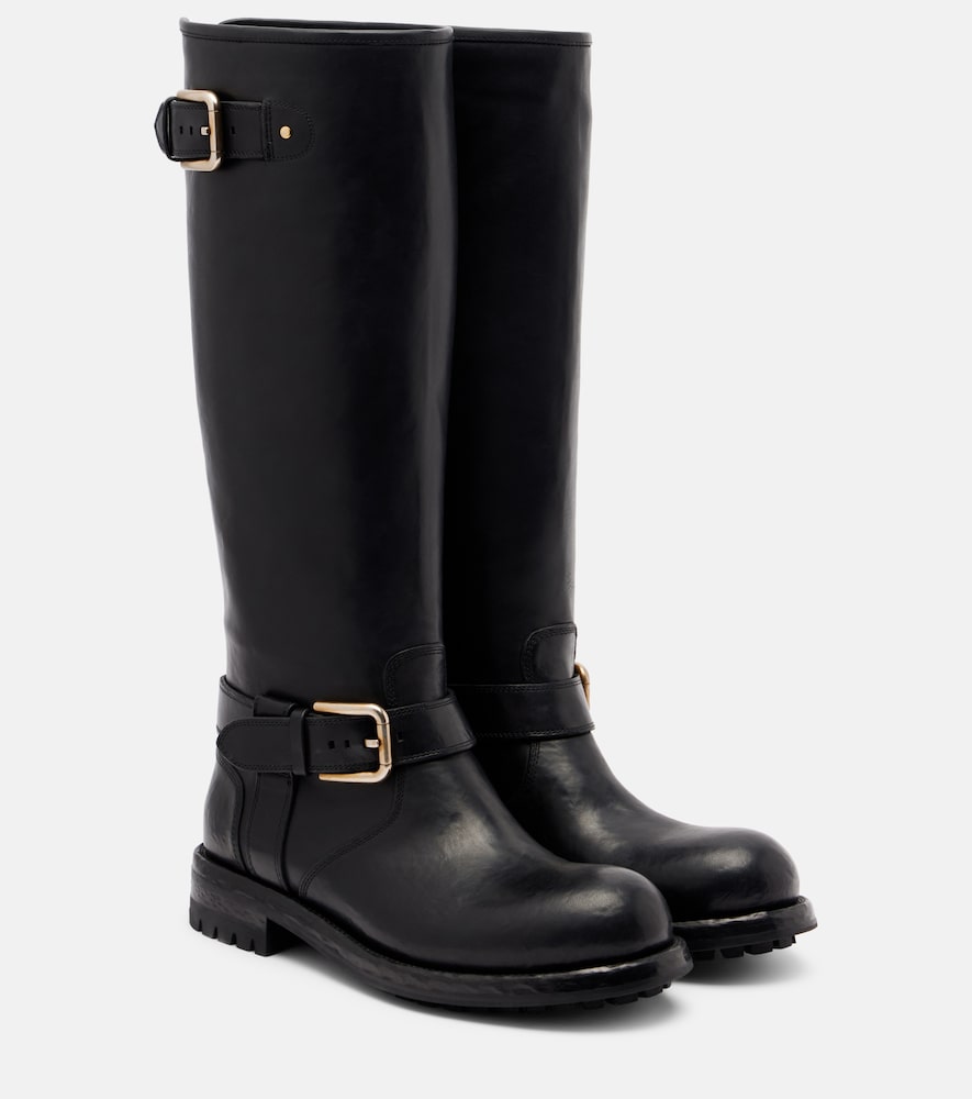 Dolce&Gabbana Leather biker boots