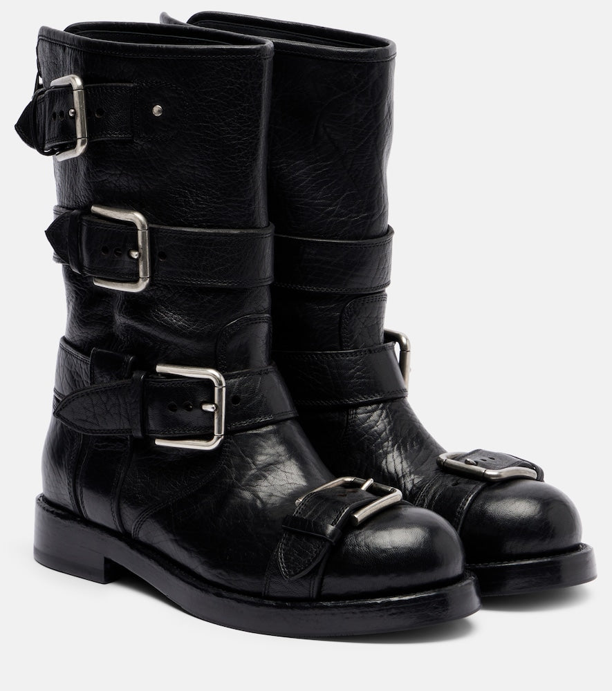 Dolce&Gabbana Leather biker boots