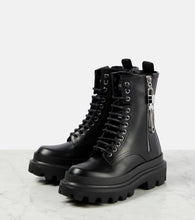 Dolce&Gabbana Leather combat boots