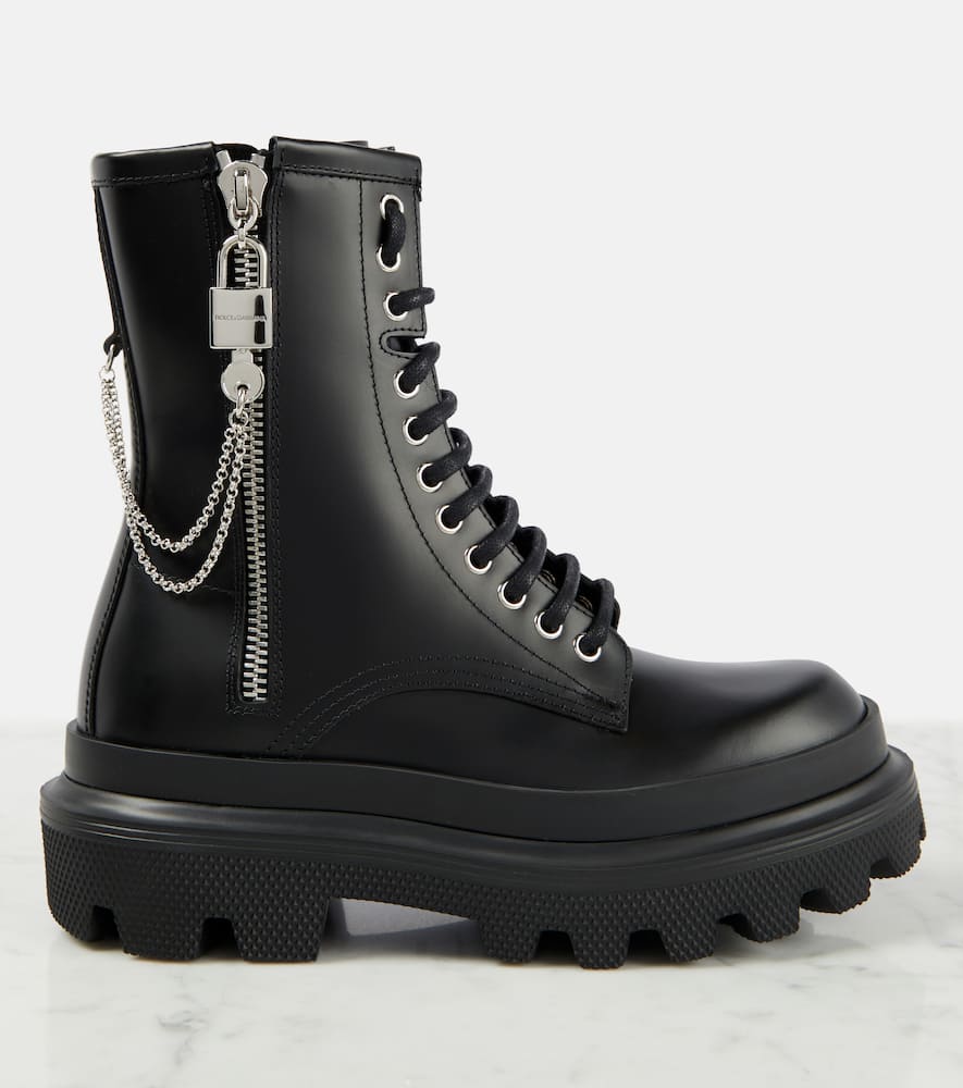 Dolce&Gabbana Leather combat boots