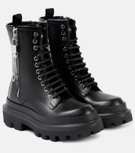 Dolce&Gabbana Leather combat boots