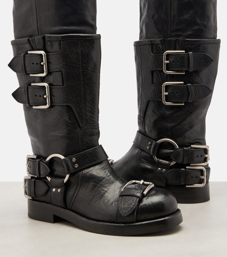 Dolce&Gabbana Leather knee-high boots
